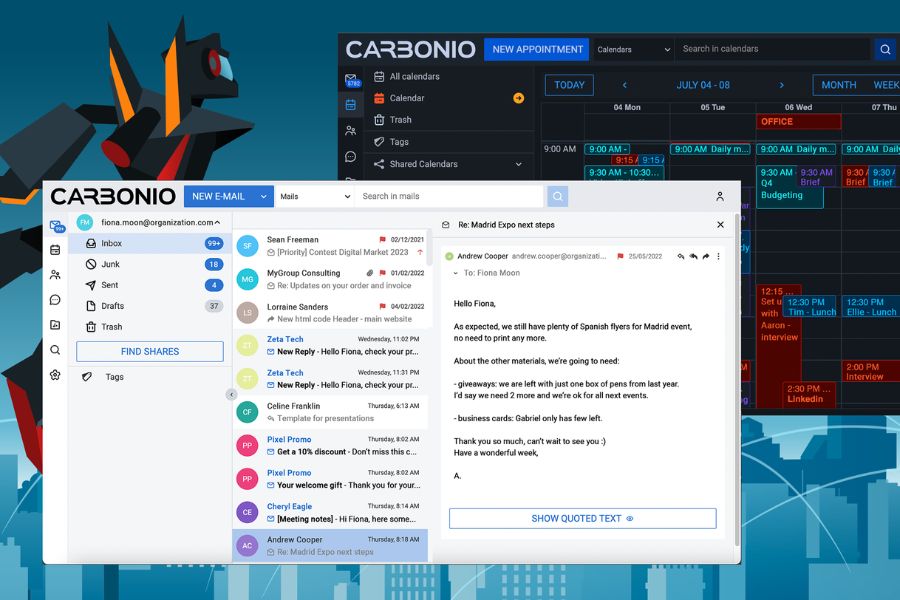 Carbonio Zextras - Correo corporativo para empresas en Guatemala | Nonosky